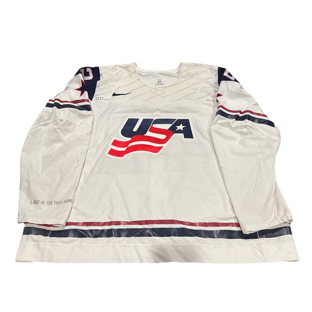 2012-13 Team USA USNDT Game Worn Hockey Jersey Nolan Stevens Nike Size 60